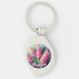 Llavero Pink Hyacinths Hyacinth Floral Personalized