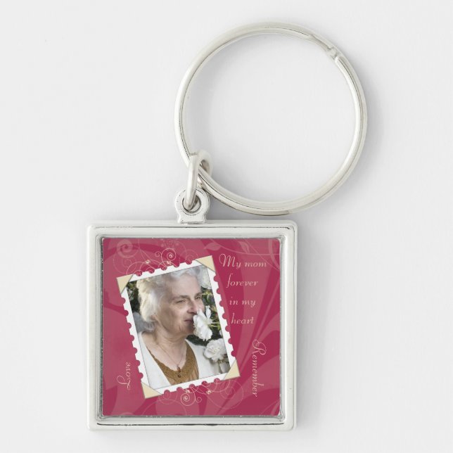 Llavero Pink In Memory of Photo Keychain (Frente)