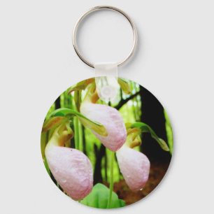 Llavero Pink Lady Slipper Wild Orchid