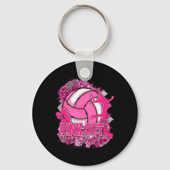 Llavero Pink Out Volleybyll Pink Ribbon (Anverso)