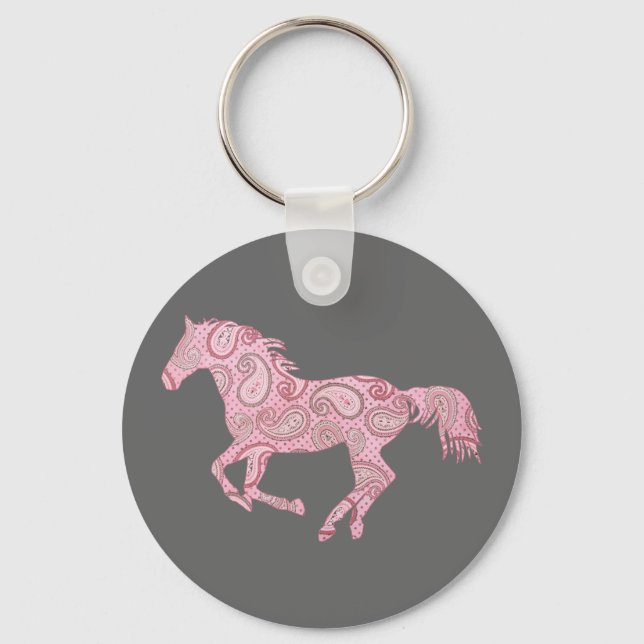 Llavero Pink Paisley Horse (Anverso)
