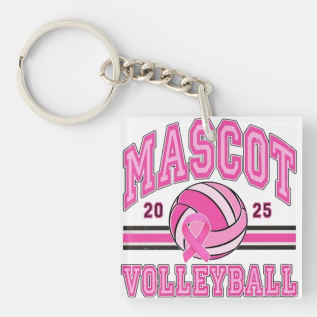 Llavero 🏐 💖 Pink Power Voleibol 🎗️ (Frente)