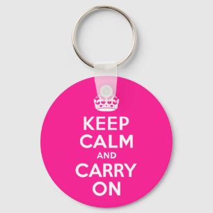 Llavero Pink Profundo mantener la calma y continuar