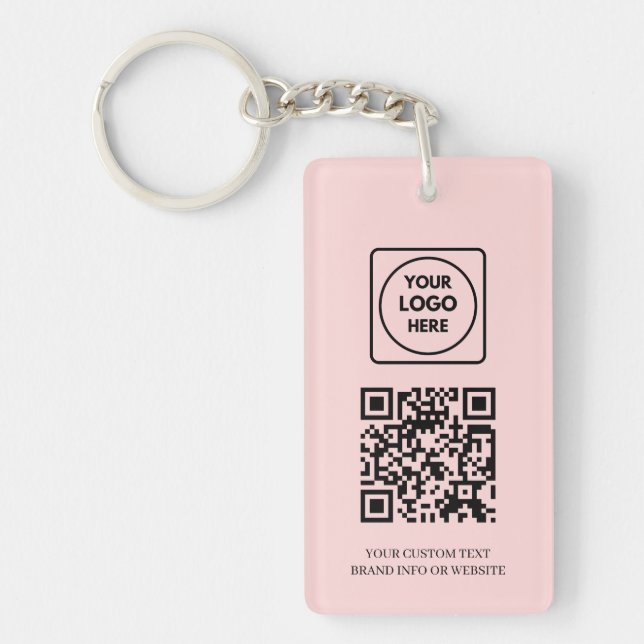 Llavero Pink QR | Professional Business Logo Design (Frente)