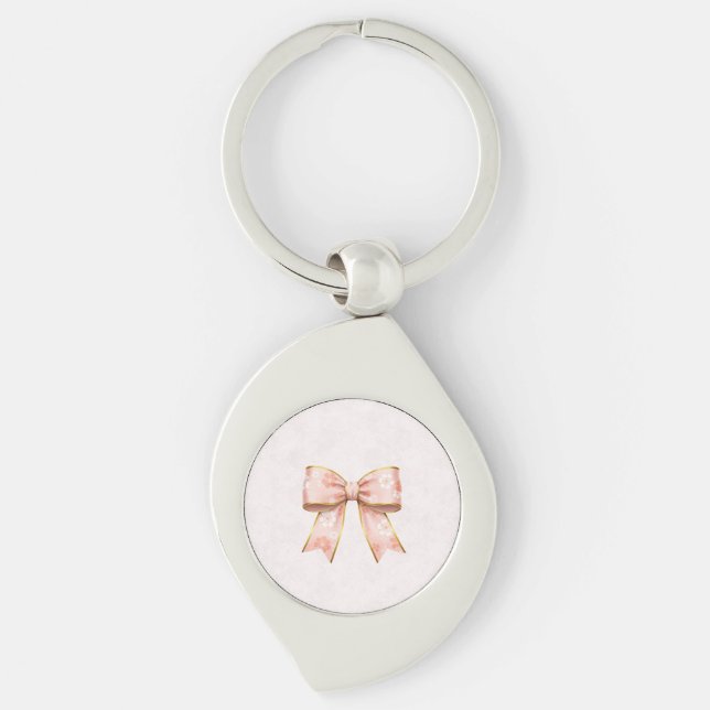 Llavero Pink Sakura Ribbon – Japanese-Inspired (Anverso)