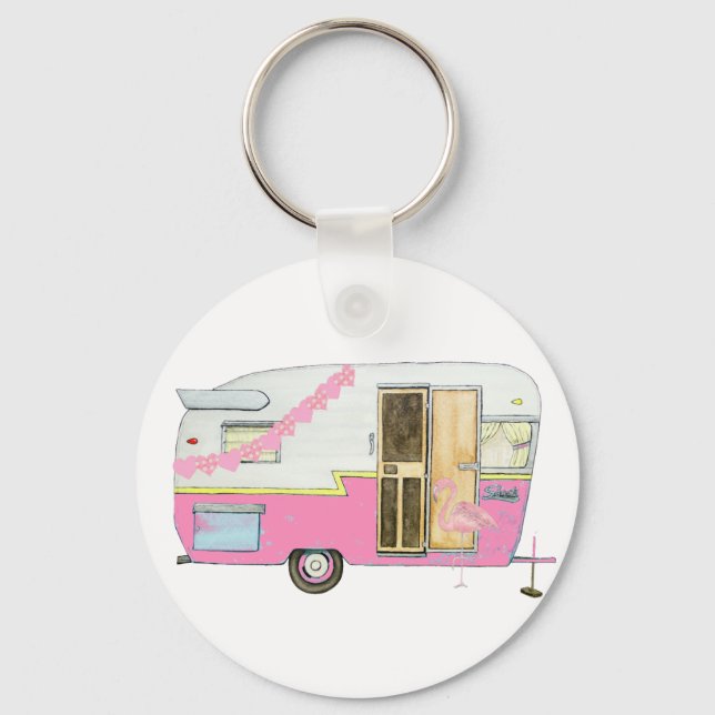 Llavero Pink She Shed Vintage Trailer (Anverso)