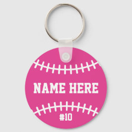 Llavero Pink Softball Keychain Girls Team Athletes Player