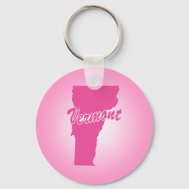 Llavero Pink State Vermont Keychain (Anverso)