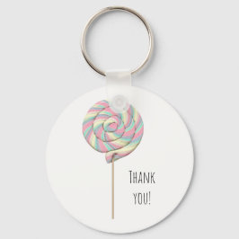 Llavero Pink Swirl Lollipop Keychain