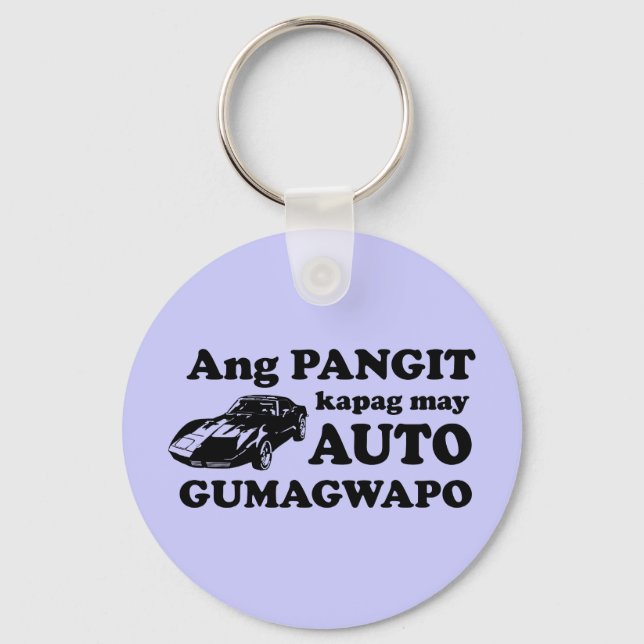 Llavero Pinoy Humor: Ang Auto en ang Gwapo (Anverso)