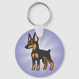 Llavero Pinscher miniatura del dibujo animado/Manchester