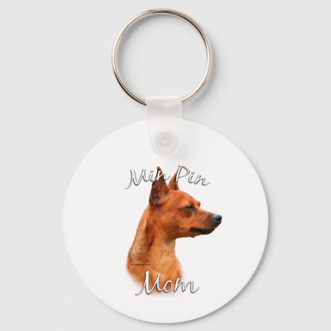 Llavero Pinscher Miniatura (óxido) Mamá 2 (Anverso)