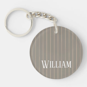 Llavero Pinstripes beiges personalizadas