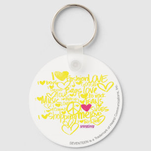 Llavero Pintada magenta/amarillo