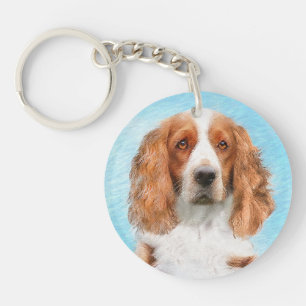 Llavero Pintado español de Springer galesa - Arte de perro