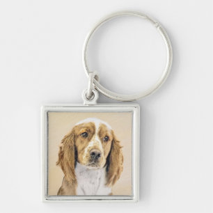 Llavero Pintado español de Springer galesa - Arte de perro