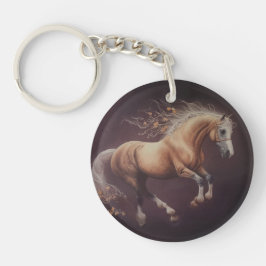 Llavero Pintado Pastel De Un Caballo Corriendo