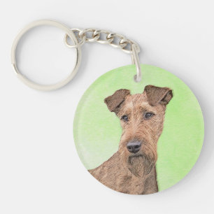 Llavero Pintado Terrier Irlandés - Arte de Perro Original.
