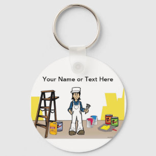 Llavero Pintora - Personalizado femenina por PrintedPerfec
