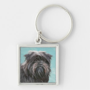 Llavero Pintura Affenpinscher - Arte Perro Original Cuto