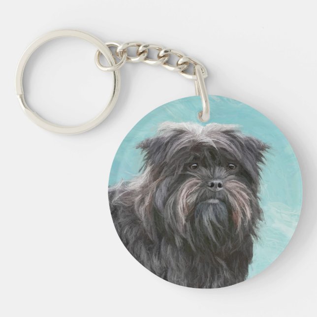 Llavero Pintura Affenpinscher - Arte Perro Original Cuto (Frente)