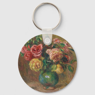 Llavero Pintura al óleo floral francesa vintage de Renoir