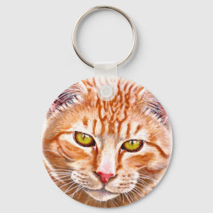 Llavero Pintura anaranjada del Tabby