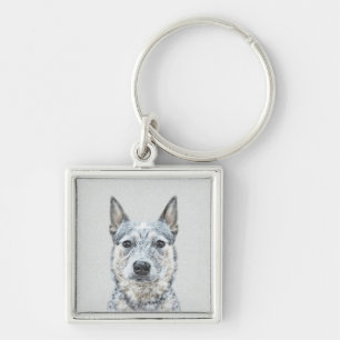 Llavero Pintura australiana de perro de ganado bovino - Ar