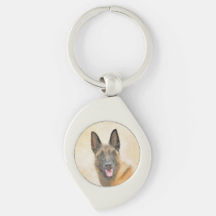 Llavero Pintura belga malinois - Arte de perro original