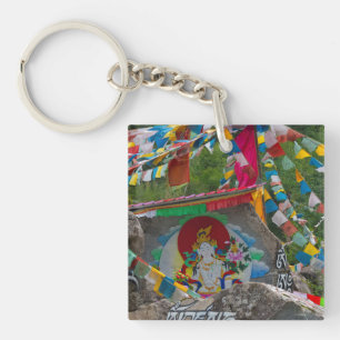 Llavero Pintura budista en rocas