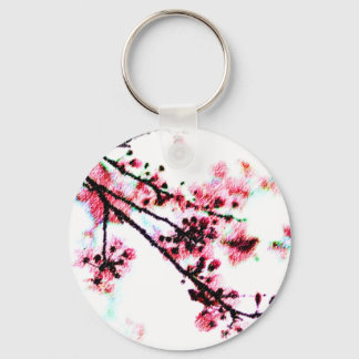 Llavero Pintura con flores de cerezo