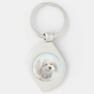 Llavero Pintura de algodón de tulear - Arte de perro origi