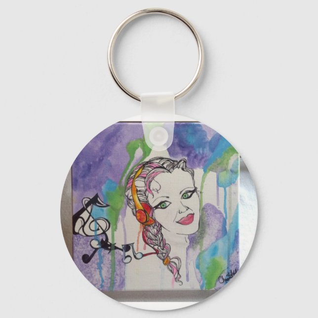 Llavero Pintura de arte de Struck Love (Anverso)