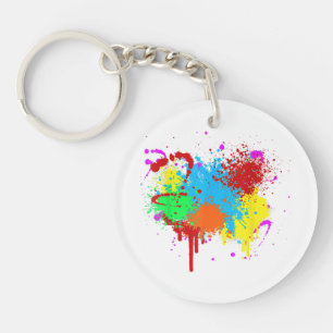 Llavero Pintura de bandeja de pintura Resumen Pintura de a