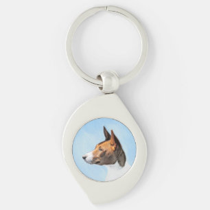 Llavero Pintura de Basenji - Arte original muy bonito