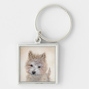 Llavero Pintura de Cachorro de Cairn Terrier - Arte Perro 