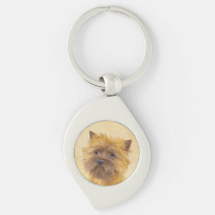 Llavero Pintura de Cairn Terrier - Arte Perro Original.