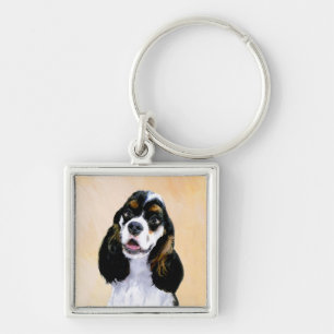 Llavero Pintura de Cocker Spaniel (Parti) - Arte Perro Ori