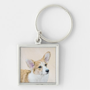 Llavero Pintura de Corgi galés de Pembroke - Arte Perro Or