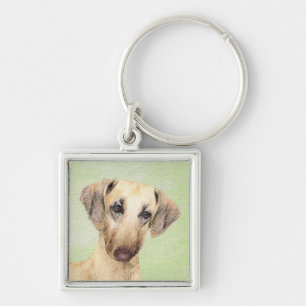 Llavero Pintura de eslúpulos - Arte de perro original lind