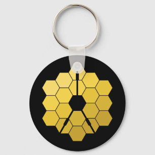 Llavero Pintura de espejo amarillo del telescopio espacial