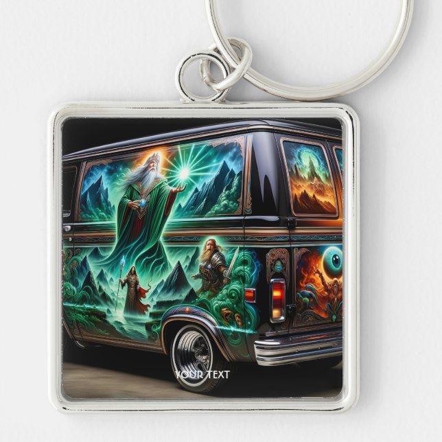 Llavero Pintura de fantasía del coche (Frente)