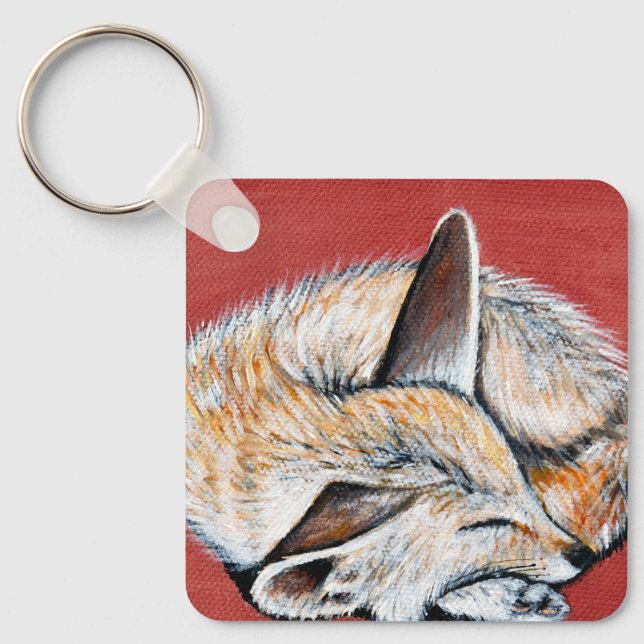 Llavero Pintura de Fennec Fox (Anverso)