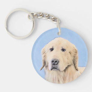 Llavero Pintura de Golden Retriever - Cute original Dog Ar