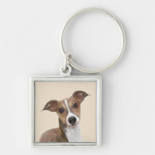 Llavero Pintura de Greyhound italiana - Arte Perro Origina