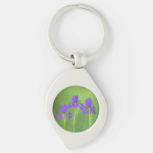 Llavero Pintura de iris morado - Arte de flores original