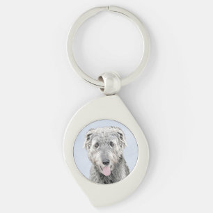 Llavero Pintura de Irish Wolfhound - Arte de perro origina