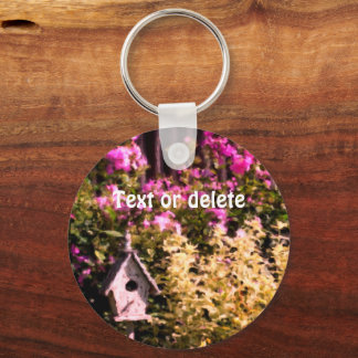 Llavero Pintura de jardín de flores personalizada