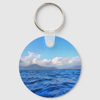 Llavero Pintura de la Costa Turquesa del Marmaris Azul Ege