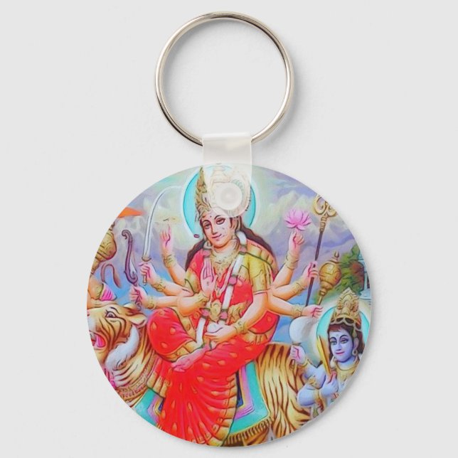 Llavero Pintura de la diosa Durga Ji (Anverso)